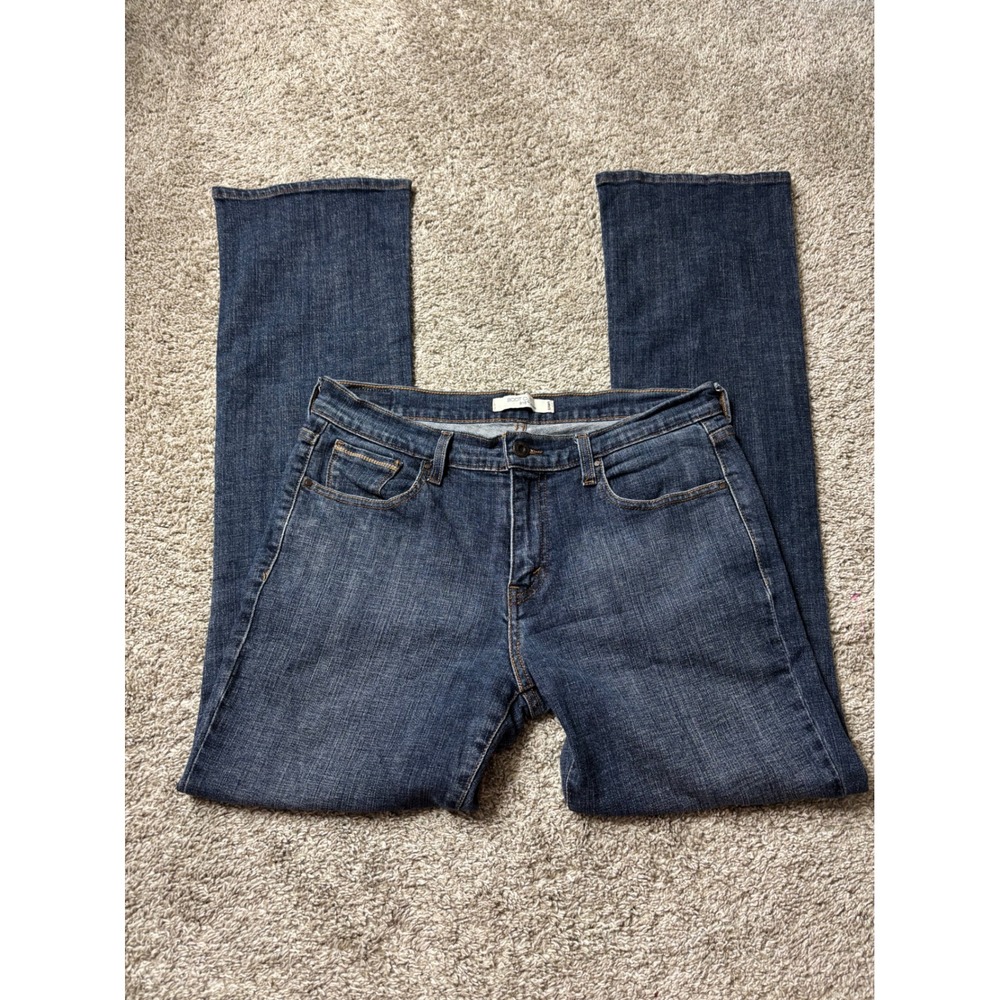 Levis 515 Bootcut Jeans Dark Wash Blue Denim Mid Rise Stretch 10L
